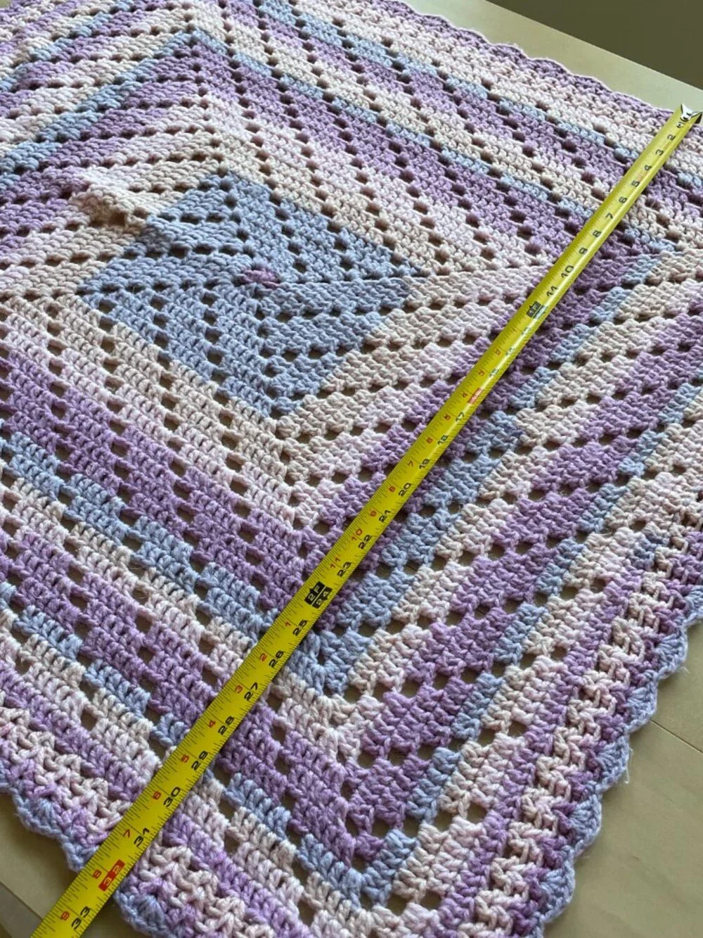 Entire Closet $5! Baby Hand Made Handmade Crochet Crocheted Purple Crib Blanket